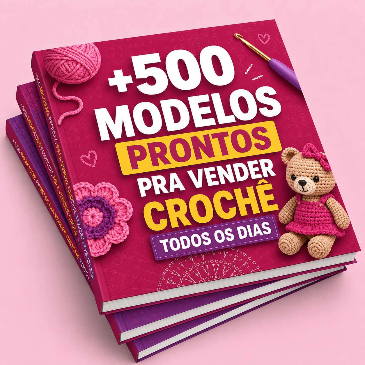 +500 Modelos Prontos de Crochê pra Vender Todos os Dias