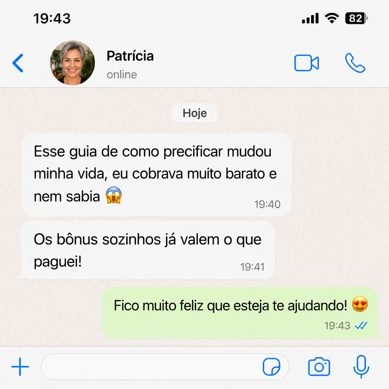 Print de avaliação de cliente