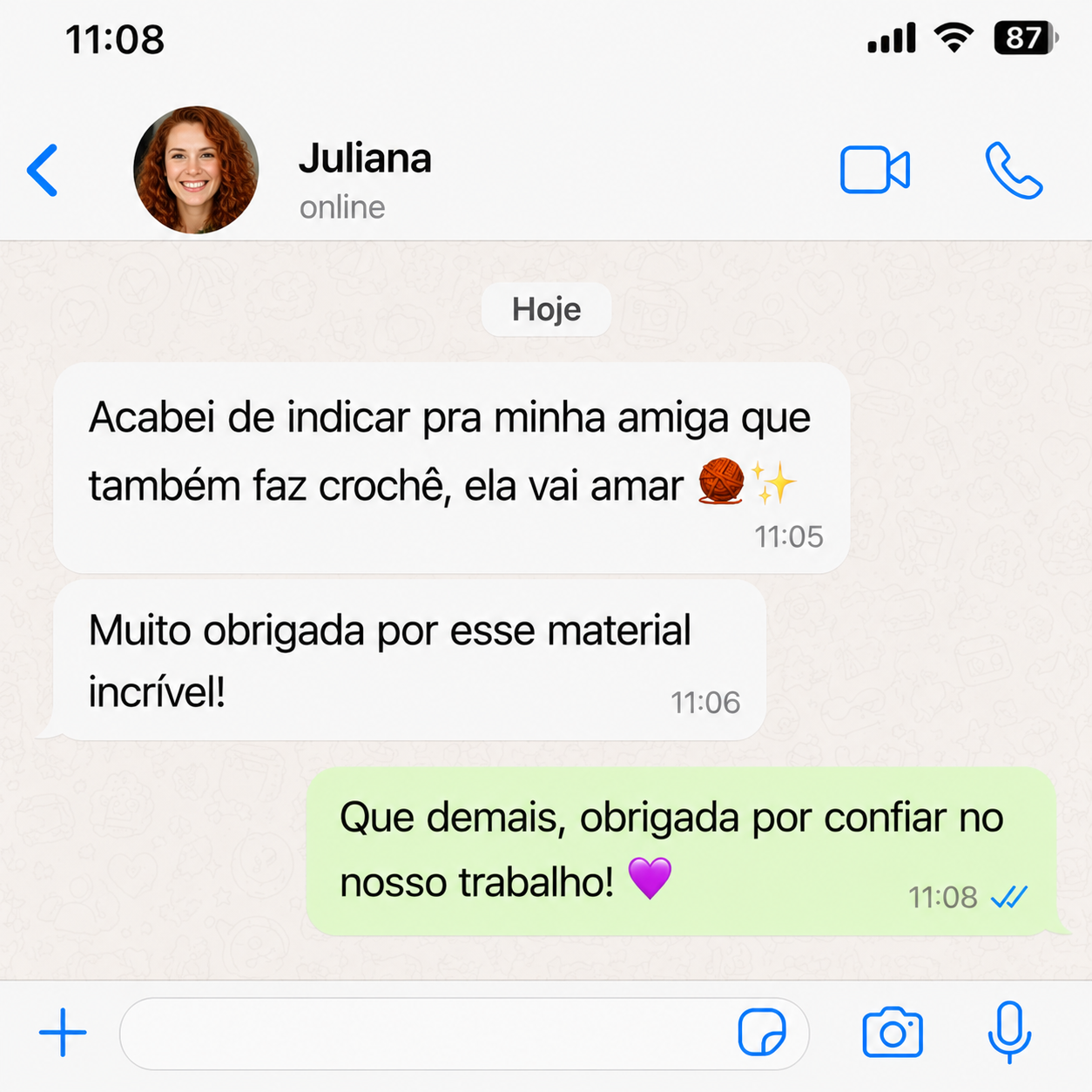 Print de avaliação de cliente